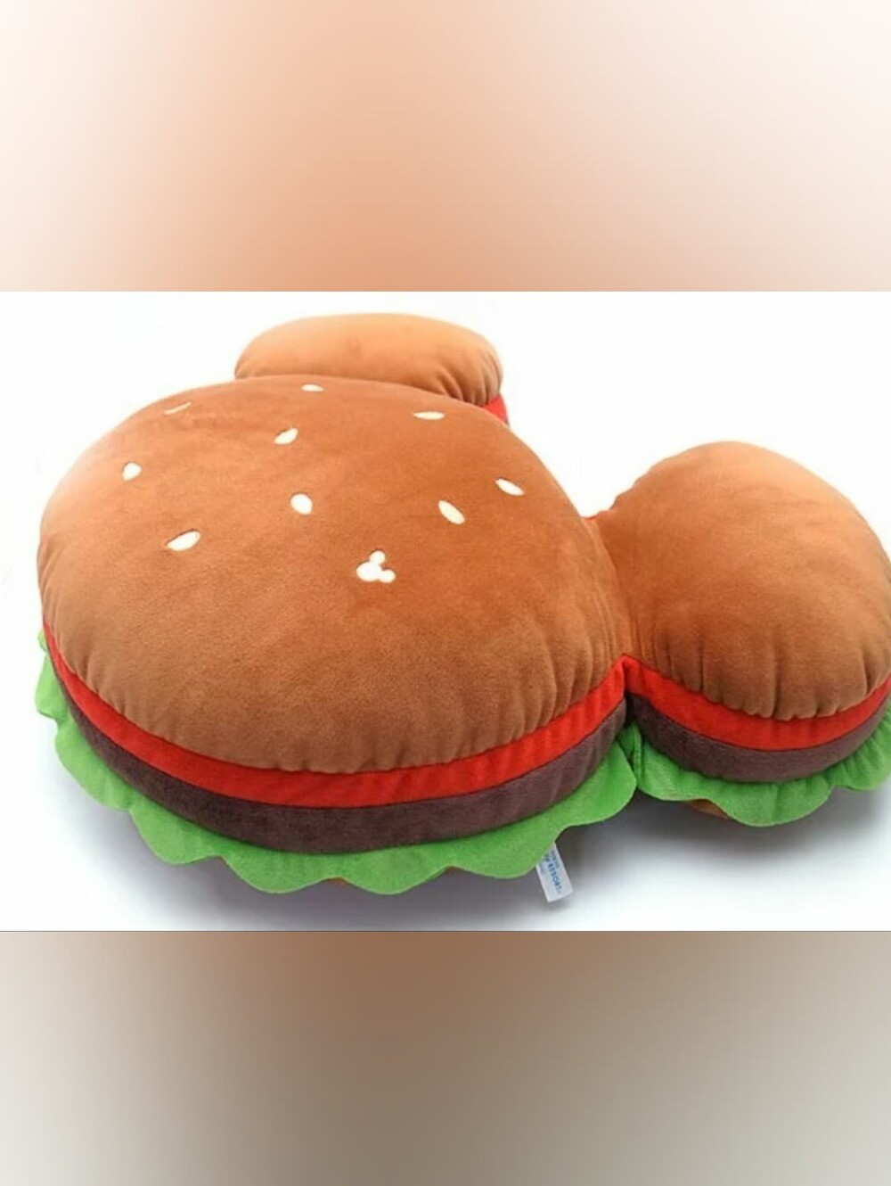 NWT Ultra Rare Disney Resort Tokyo Mickey Mouse Plush Burger Kawaii Pillow
